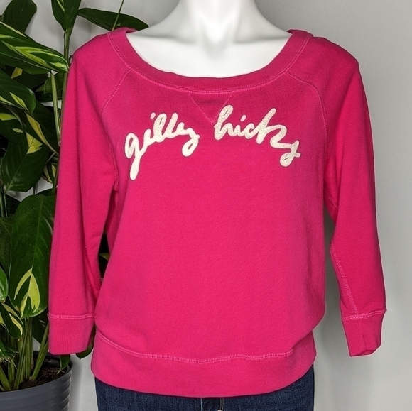 Gilly Hicks Tops - ✨3/$15 Gilly Hicks Hollister pink sweatshirt M